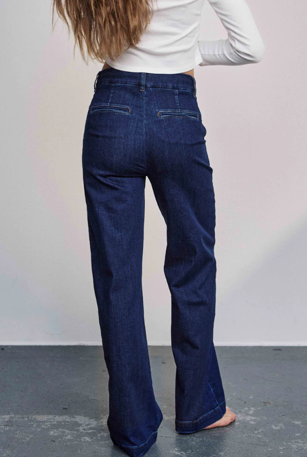 Numph Ladies NUAMBER LONG - Dark Blue Denim