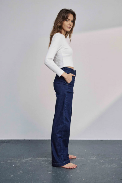 Numph Ladies NUAMBER LONG - Dark Blue Denim
