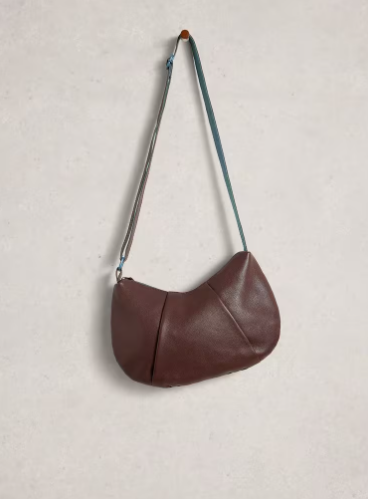 White Stuff Ladies Lucy Leather Bag in DARK BROWN