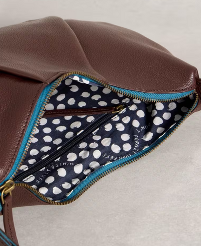 White Stuff Ladies Lucy Leather Bag in DARK BROWN