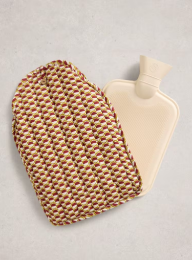 White Stuff Ladies Hot Water Bottle Reversible in RED MULTI