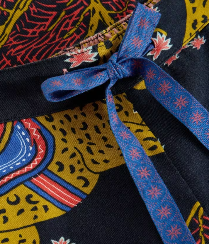 White Stuff ORGANIC NINA PJ BOTTOM in BLACK MULTI