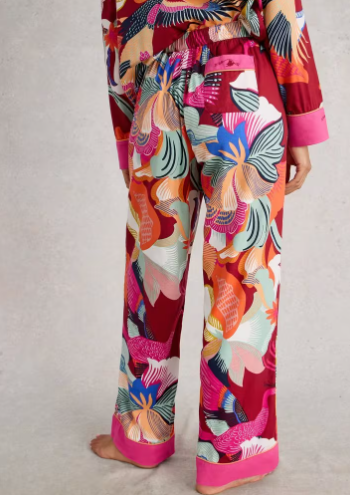 White Stuff ORGANIC NINA PJ BOTTOM in RED MULTI