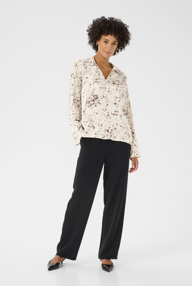 Part Two Ladies SheenaPW Blouse In French Oak Scattered Print