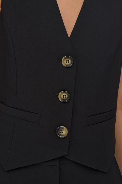 Numph Ladies NUALMUT VEST - Caviar