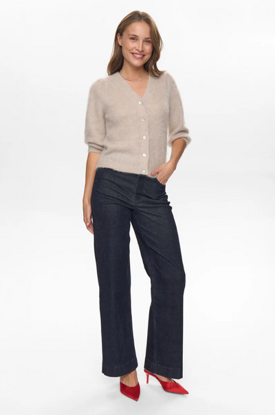 Numph Ladies NUSURI BRUSHED SS CARDIGAN - Chateau Gray Suri