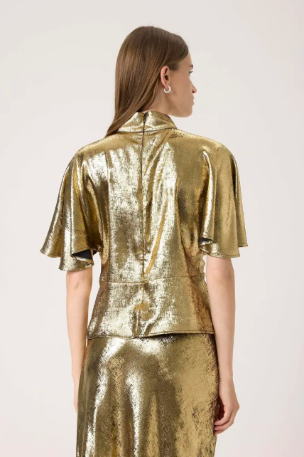 Soaked In Luxury Ladies SLMIRMIR Blouse ss Golden Surface - Mirmir