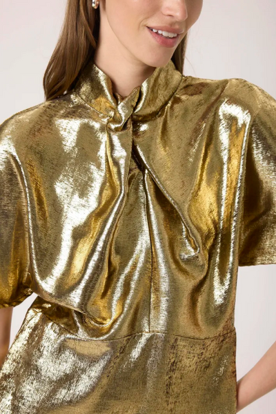 Soaked In Luxury Ladies SLMIRMIR Blouse ss Golden Surface - Mirmir