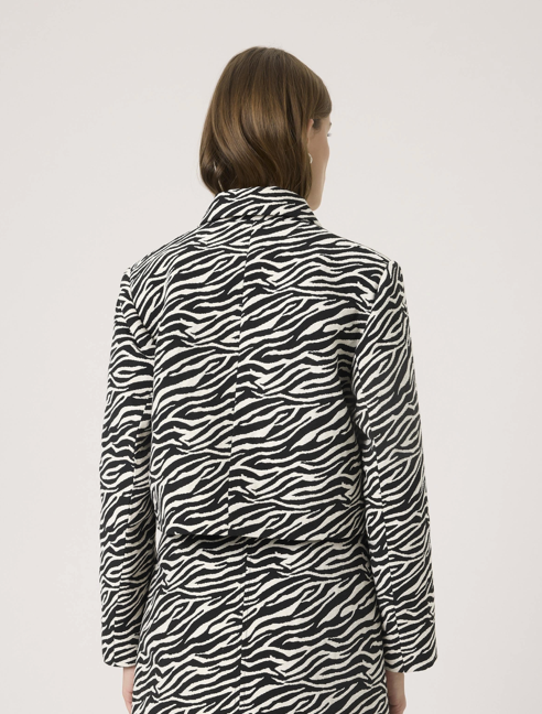 Soaked in Luxury Ladies SLDarleen Jacket in Animal Jacquard, Darleen