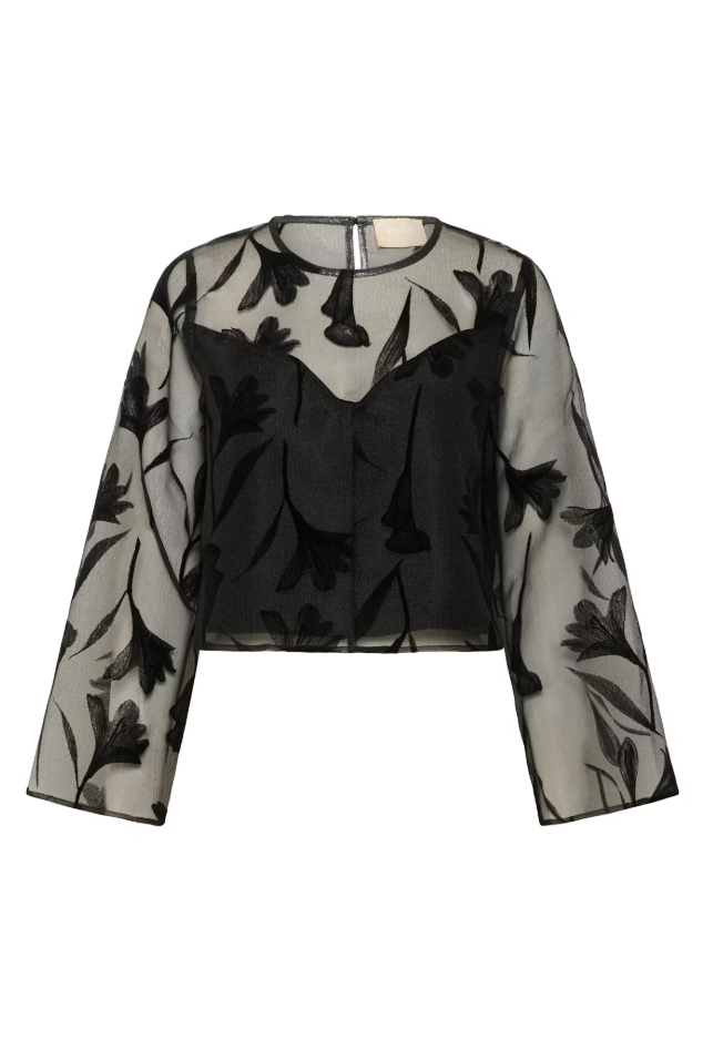 Soaked In Luxury Ladies SLPHILOMENA Blouse LS In Black - Philomena blouse