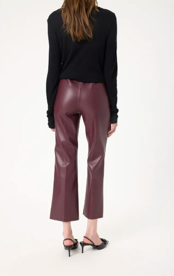Soaked in Luxury Ladies Kickflare Pants SLKaylee PU in Winetasting, Kaylee