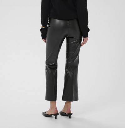 Soaked in Luxury Ladies Kickflare Pants SLKaylee PU in Black, Kaylee