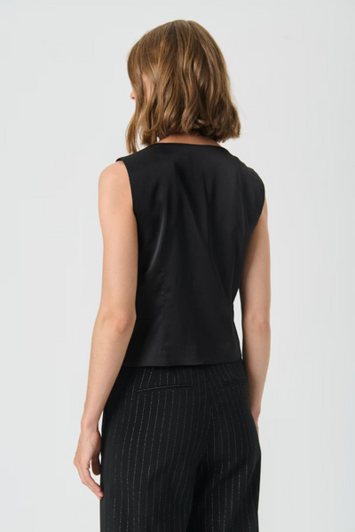 Part Two Ladies ValentinePW WA In Black Metallic Stripe - Valentine Waistcoat