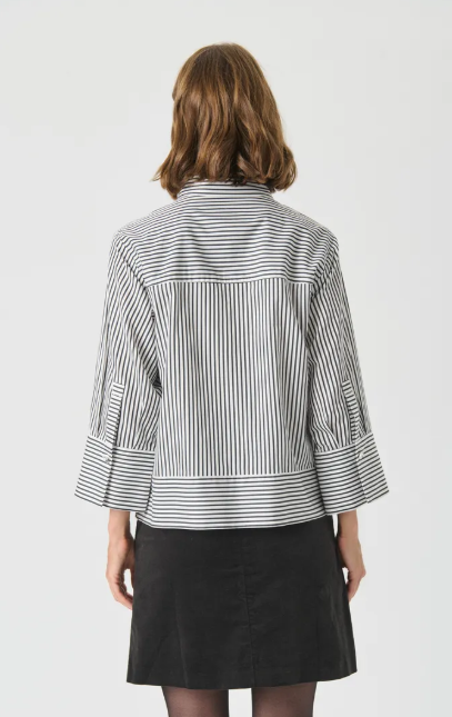 Part Two Ladies VinnyPW Shirt In Black Stripe, Vinny