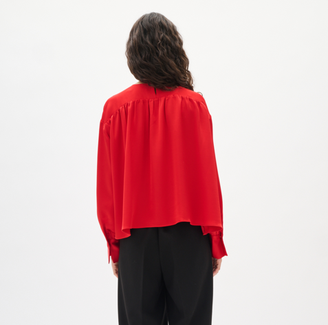 In Wear Ladies Blouse DawnIW in Cranberry, Dawn