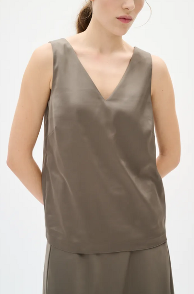 Inwear Ladies Zilkyie V Top In Sandy Grey