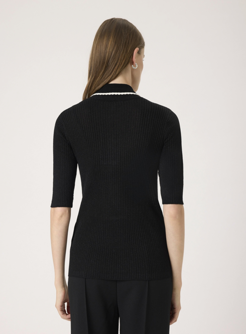 Soaked in Luxury Ladies Polo Pullover SLLaisa in Black, Laisa