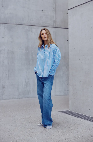 Pulz Jeans Ladies PZACHELLE Shirt In Della Robbia Blue