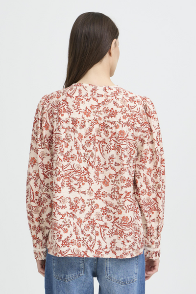 Pulz Ladies PZAbrina Blouse in Poppy Red, Abrina