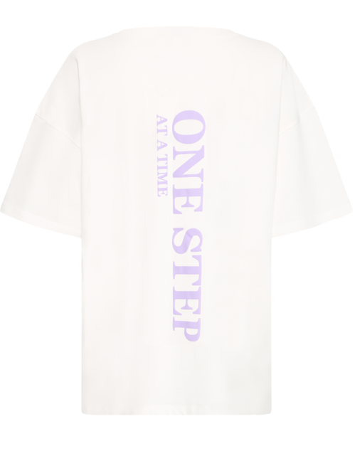 Ichi Ladies Tee IHKamille Oversize SS3 in Cloud Dancer Purple, Kamille T Shirt