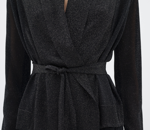 In Wear Ladies Wrap Cardigan ThaniIW in black, Thani Glitter