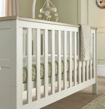Mamas & Papas Wedmore 3 Piece Cotbed Range with Dresser Changer & Wardrobe - White/Natural