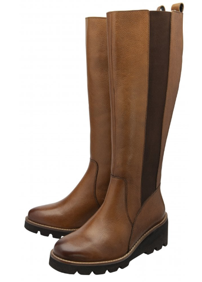 Lotus Ladies Knee High Boot Wrenley ULB483 in Tan Leather