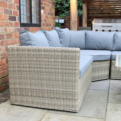 Royalcraft Wentworth 6 Seater Corner Lounging Set With Rise and Fall Table