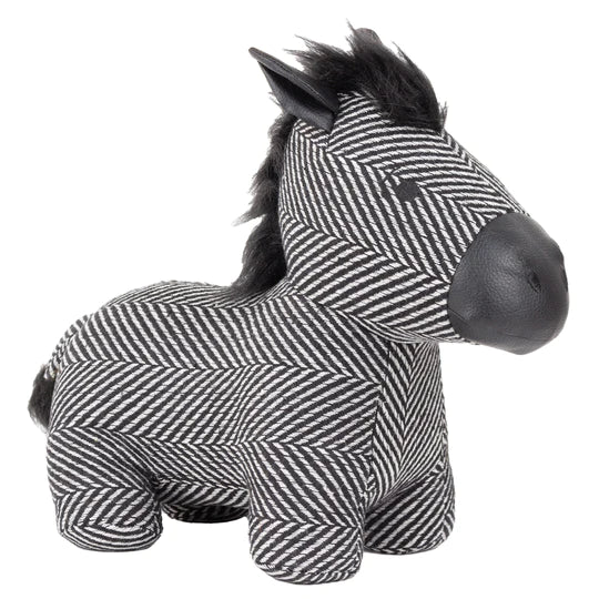 Paoletti Zebra Jacquard Door Stop Black