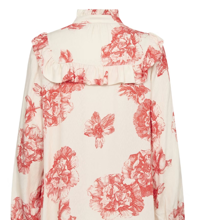 Culture Ladies CUalexa Blouse In Offwhite/Red Flower, Alexa