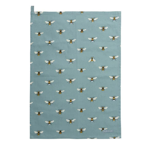 Sophie Allport Teal Bees Tea Towel