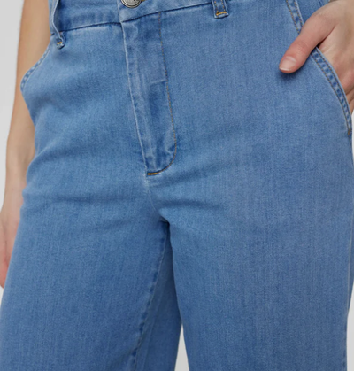 Numph Ladies NUAmber Pants 704092 Light Blue Denim, Amber Trousers
