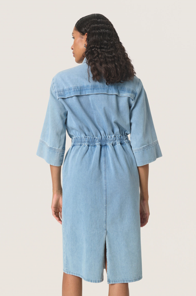 Soaked In Luxury Ladies SLAnnabeth Dress In Light Blue Denim