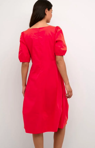 Culture Ladies Dress CUantoinett SS Dress 50109184 Fiery Red Antoinett
