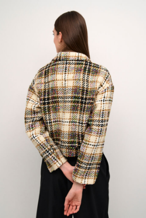 Culture Ladies Short Jacket CUAro in Multi Checks, Aro