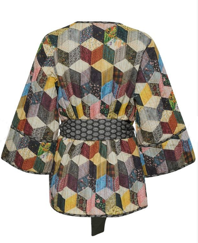 Culture Ladies Long Jacket CUAysha in Patchwork Mix, Aysha