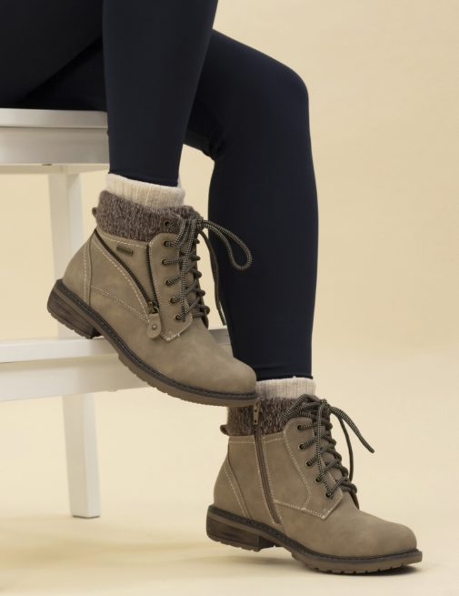 Lunar Ladies Waterproof Ankle Boot Benson III GLB in Stone