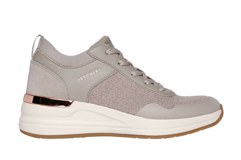 Skechers Ladies High Top Trainer Billion 2 Winning Streak in Taupe