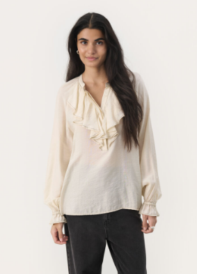 Part Two Ladies Top MelbaPW in Birch, Melba Shirt