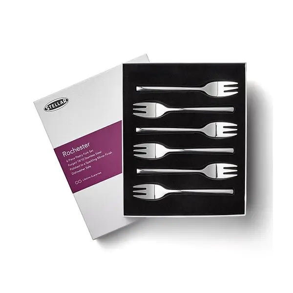 Stellar Rochester Pastry Fork Set 6 Piece Set