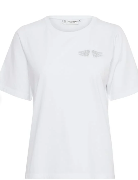 Pulz Jeans Womens t-shirt PZBRIELLE Wing Bright White