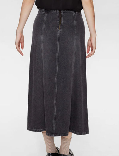 Numph Ladies Nubrooklyn Skirt In Grey Denim