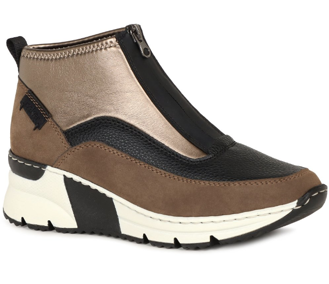 Rieker Ladies Trainer Boot N6352-25 Brown Ankle Zip up