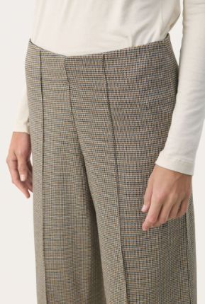 Part Two Ladies Trousers IlisanPW in Brown Check, Ilisan Pant