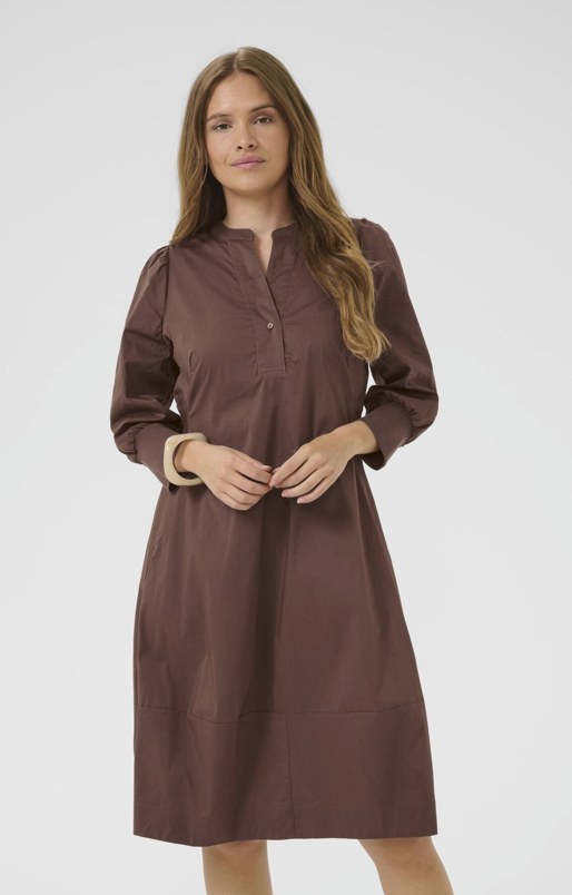 Culture Ladies Dress CUAntoinett 3/4 Sleeve in Cappucino