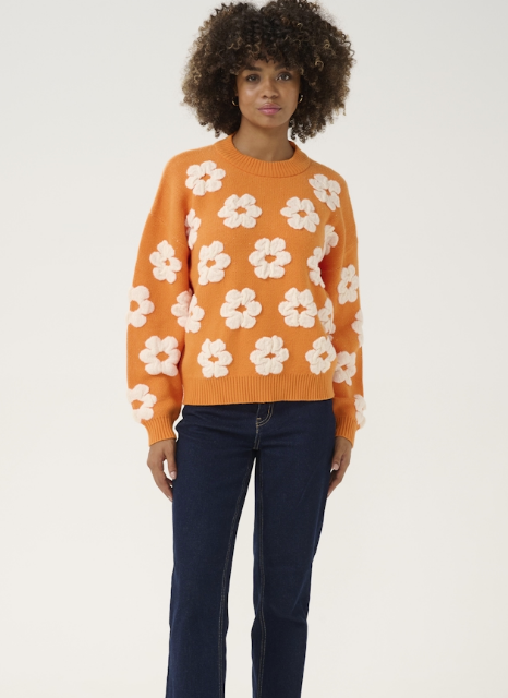 Culture Ladies CUcharla Pullover In Russet Orange