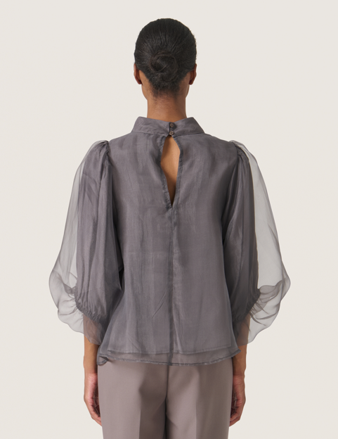 Soaked in Luxury Ladies Blouse SLChaya in Dark Gull Grey, Chaya