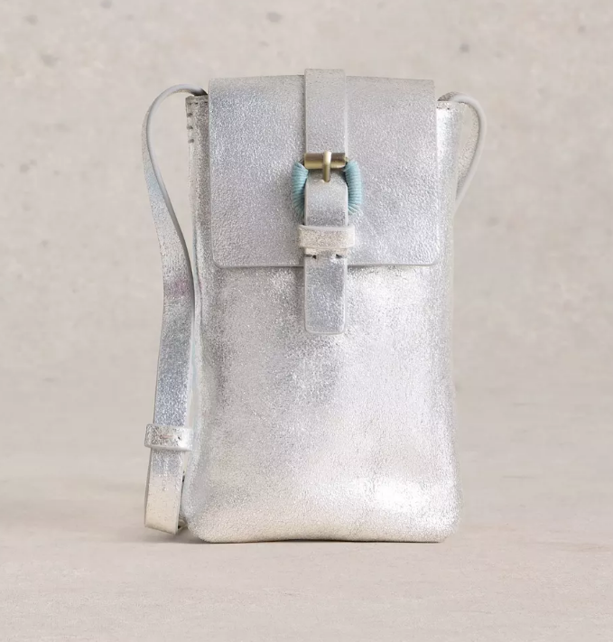 White Stuff Clara Buckle Leather Phone Bag