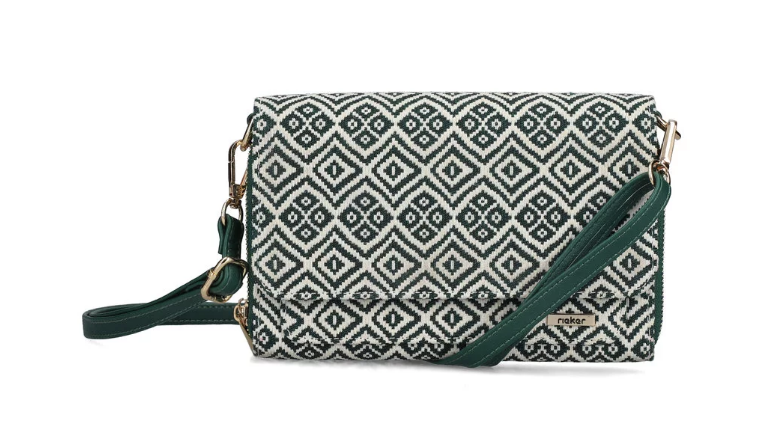 Rieker Ladies Compact Cross Body Bag H1512-90 in Green Combination