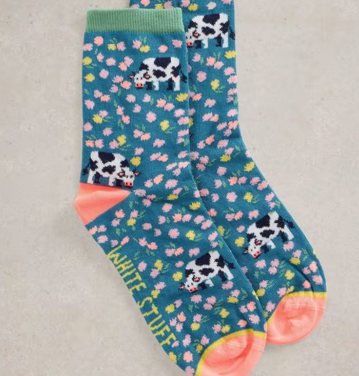 White Stuff Cow Floral Ankle Socks